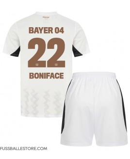 Günstige Bayer Leverkusen Victor Boniface #22 Auswärts Trikotsatzt Kinder 2024-25 Kurzarm (+ Kurze Hosen)